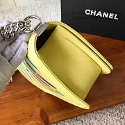 Chanel Multicolor Chevron Quilted Medium Boy Bag Yellow A67086 25cm - 5