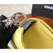 Chanel Multicolor Chevron Quilted Medium Boy Bag Yellow A67086 25cm - 6