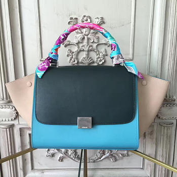 Celine Trapeze Leather Handbag Z1224 26cm 