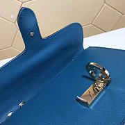 Gucci GG Flap Bag On Chain Sapphire Blue 510303 28cm - 5