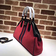 GUCCI RE(BELLE) SUEDE MEDIUM TOP HANDLE BAG ‎516459 RED 39cm - 3