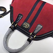 GUCCI RE(BELLE) SUEDE MEDIUM TOP HANDLE BAG ‎516459 RED 39cm - 4