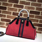 GUCCI RE(BELLE) SUEDE MEDIUM TOP HANDLE BAG ‎516459 RED 39cm - 5