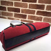 GUCCI RE(BELLE) SUEDE MEDIUM TOP HANDLE BAG ‎516459 RED 39cm - 6