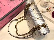 Gucci Marmont Bag Silver 2641 26cm - 5