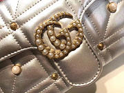 Gucci Marmont Bag Silver 2641 26cm - 2