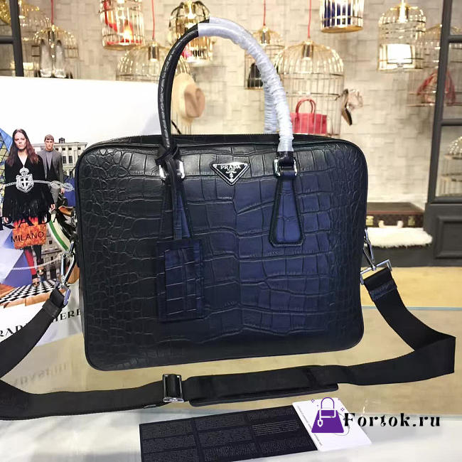 Prada Leather Briefcase 4233 36cm - 1