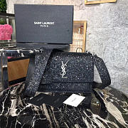 YSL Shoulder Bag Black 4728 22cm - 6