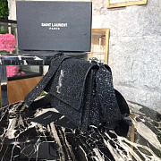 YSL Shoulder Bag Black 4728 22cm - 5