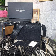 YSL Shoulder Bag Black 4728 22cm - 4