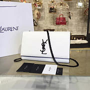 YSL MONOGRAM KATE GRAIN DE POUDRE EMBOSSED White 4767 24cm  - 6