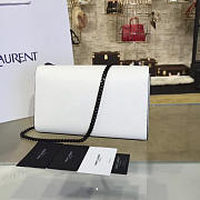 YSL MONOGRAM KATE GRAIN DE POUDRE EMBOSSED White 4767 24cm  - 4