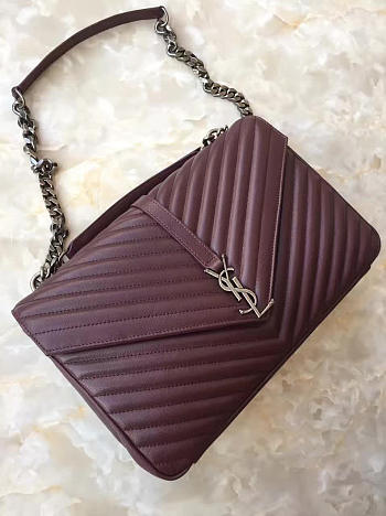 YSL MONOGRAM COLLEGE Red Wine 4798 32cm 