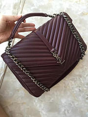 YSL MONOGRAM COLLEGE Red Wine 4798 32cm  - 5