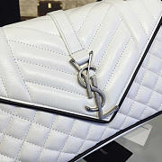 YSL ENVELOPE SATCHEL White 4806 24cm  - 3