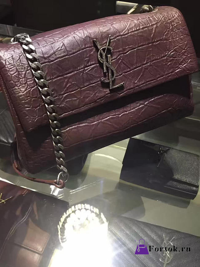 YSL Medium WEST HOLLYWOOD Red Wine 28cm  - 1