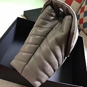 YSL Medium LOULOU Bag Gray 30cm  - 4