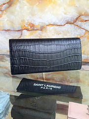 YSL MONOGRAM KATE Clutch IN EMBOSSED CROCODILE SHINY Black 4963 27cm  - 5