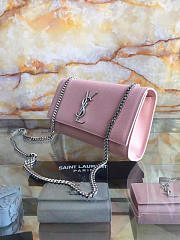 YSL MONOGRAM KATE IN GRAIN DE POUDRE EMBOSSED LEATHER Pink 5015 24cm - 5