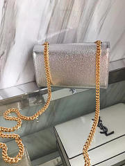 YSL MONOGRAM KATE Gold Tassel in Silver Metallic 5044 17cm - 3