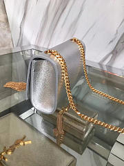 YSL MONOGRAM KATE Gold Tassel in Silver Metallic 5044 17cm - 2