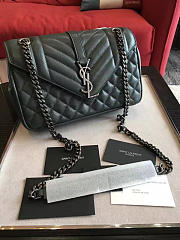 YSL ENVELOP Satchel Large Green 5126 24cm - 1
