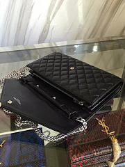 YSL ENVELOPE Satchel Black 5130 22cm - 6