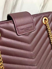 YSL Classic Shopper Red Wine 5138 35cm - 2
