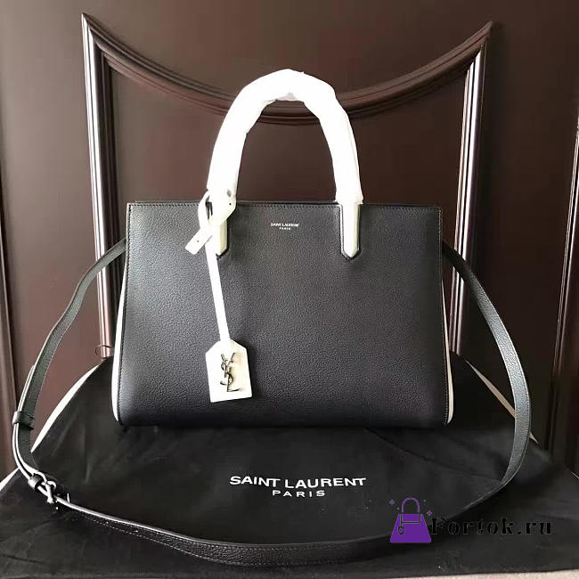 YSL Cabas Rive Gauche Gain Poudre Embossed Leather 5142 30cm - 1