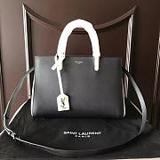 YSL Cabas Rive Gauche Gain Poudre Embossed Leather 5142 30cm - 1