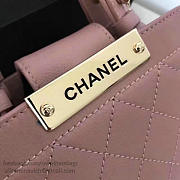 Chanel Small Label Click leather Shopping Bag Pink A93731 20cm - 6