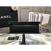 Chanel Quilted Caviar Medium Boy Bag Gold Hardware Black VS01578 25cm - 6