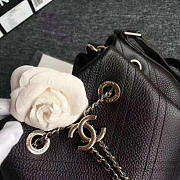 Chanel Calfskin Bucket Bag Balck A93597 27cm - 2