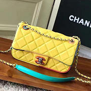 Chanel Yellow Multicolor Small Flap Bag A150301 23cm - 6