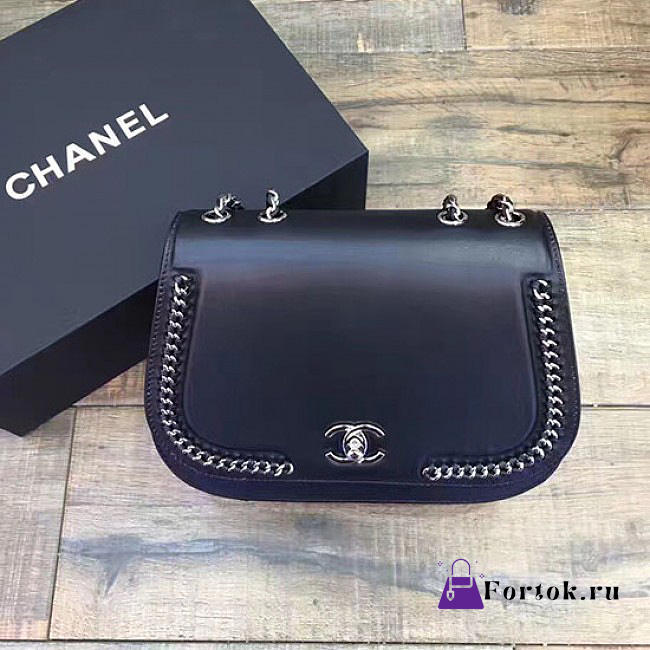 Chanel Calflskin Flap Bag Black A98775 24cm - 1