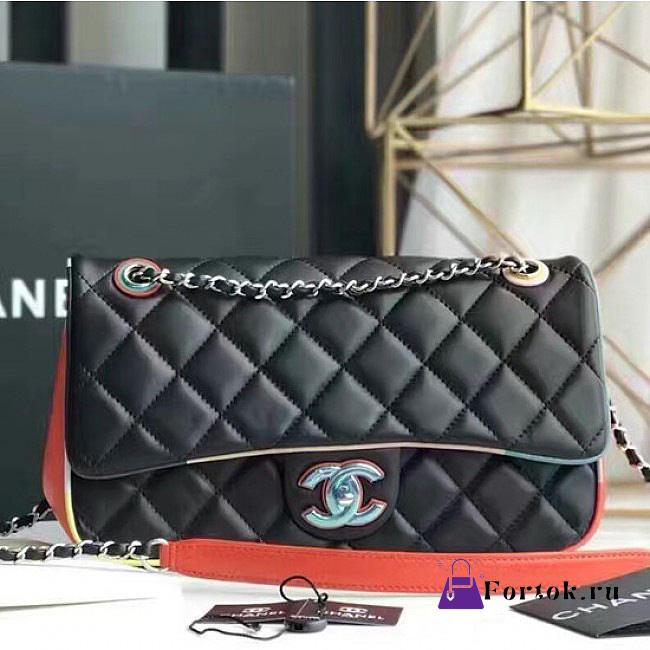 Chanel Black Multicolor Small Flap Bag A150301 23cm - 1