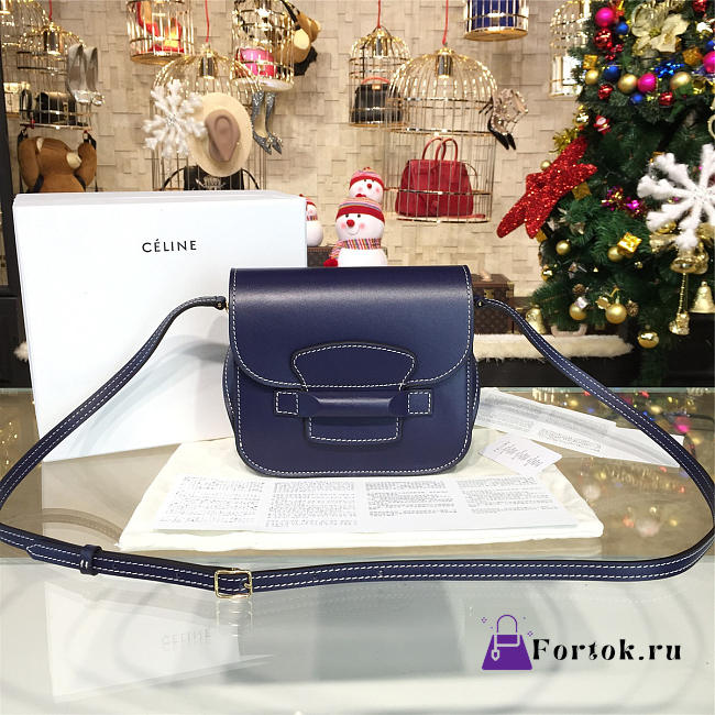 Celine Leather Shoulder Bag Z956 17.5cm  - 1