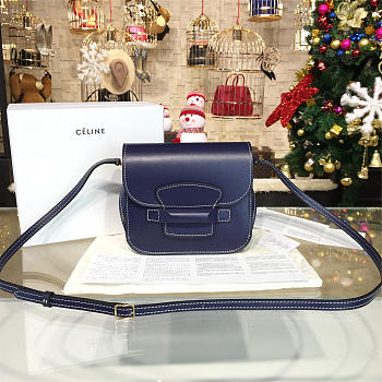 Celine Leather Shoulder Bag Z956 17.5cm 