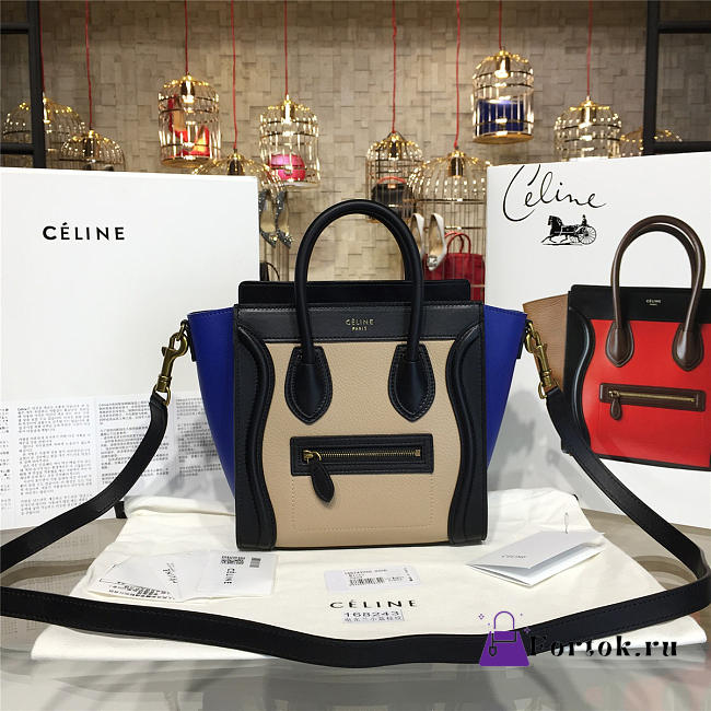 Celine Nano Luggage  Leather Shoulder Bag Z1027 20cm - 1