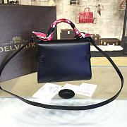 Delvaux Calfskin Mini Tempete Satchel Black 21cm - 5