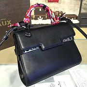 Delvaux Calfskin Mini Tempete Satchel Black 21cm - 3