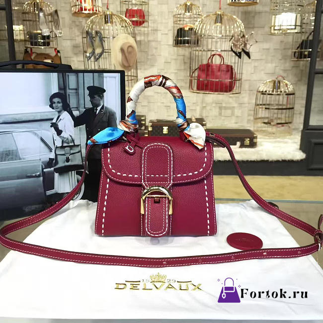 Delvaux Mini Brillant Satchel Red 1480 20cm - 1