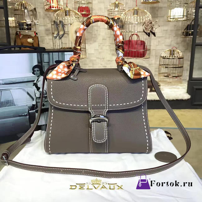 Delvaux MM Brillant Satchel Gray 1488 28cm  - 1