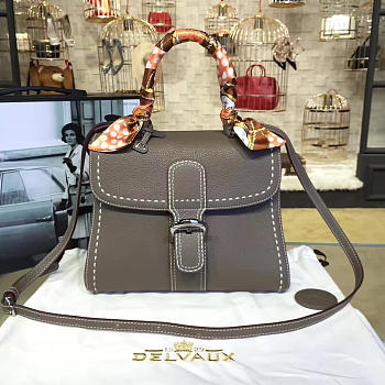 Delvaux MM Brillant Satchel Gray 1488 28cm 