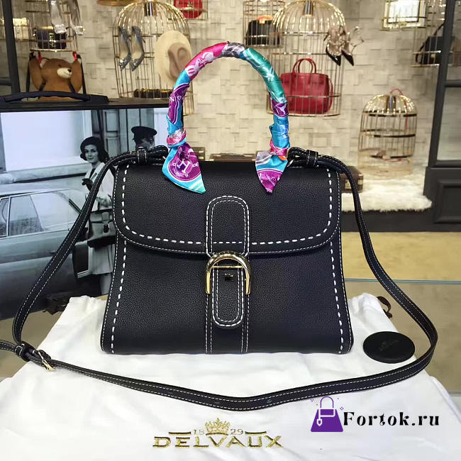 Delvaux MM Brillant Satchel Black 1489 28cm  - 1