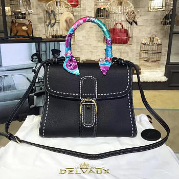 Delvaux MM Brillant Satchel Black 1489 28cm 