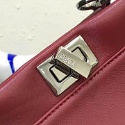 Fendi Shoulder Bag Red Wine 23cm - 4