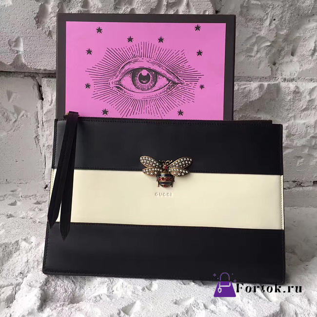 Gucci GG Leather Clutch bag Z015 30cm  - 1