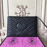 Gucci GG Leather Clutch Bag Black 04 30cm - 3