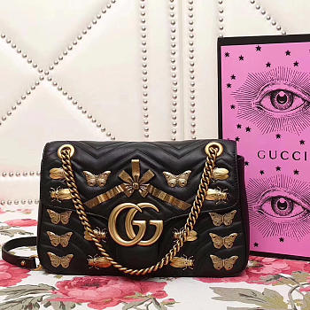 Gucci Marmont Black Bag 2654 31cm